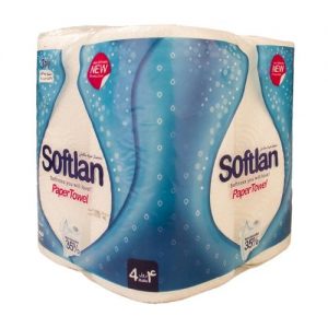 فروش عمده دستمال حوله ای سه لایه 4 رول سافتلن