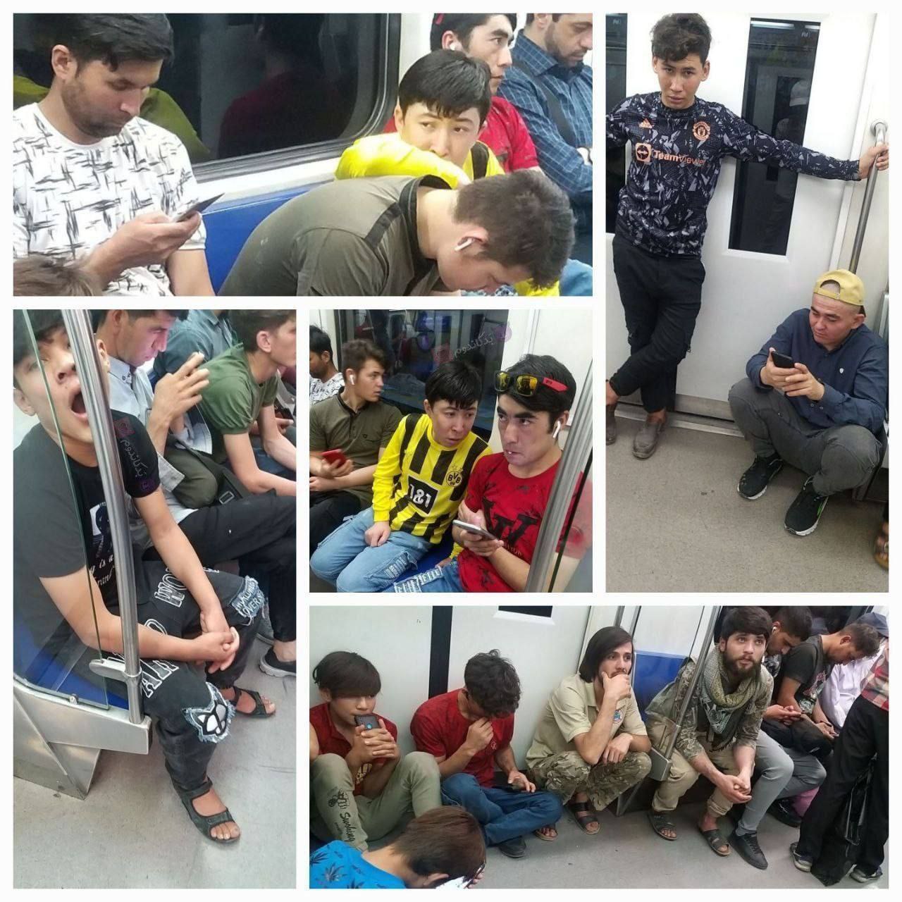 تصویر عجیب از تعداد زیاد اتباع افغانستانی در مترو تهران!