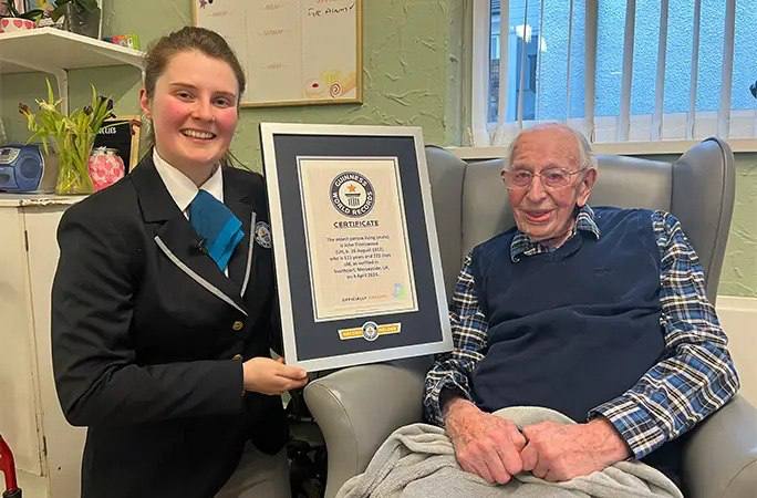 رکورد پیرترین فرد جهان به نام یک مرد ۱۱۱ ساله انگلیسی ثبت شد