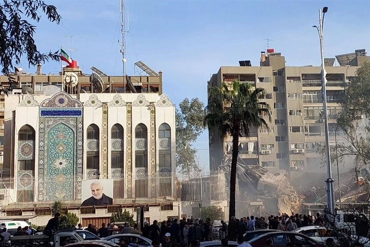 رژیم صهیونیستی ساختمان مجاور کنسولگری ایران در دمشق را هدف موشک قرار داد