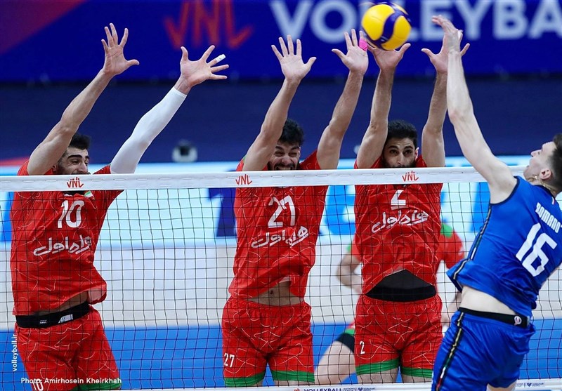 دومین شکست ایران در لیگ ملت های والیبال مقابل ایتالیا