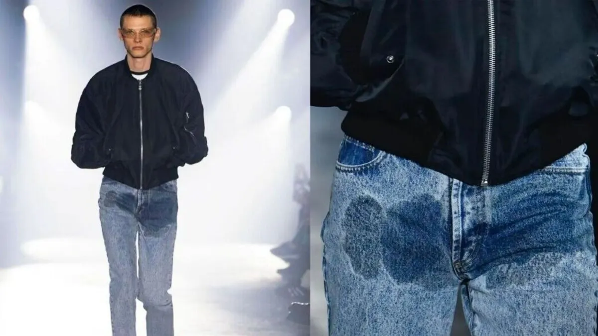 طرح مد جدید شلوار جین با طرح عجیب در اروپا جنجال ساز شد