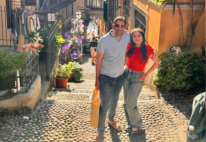 گردش وحید هاشمیان و دخترش در ایتالیا