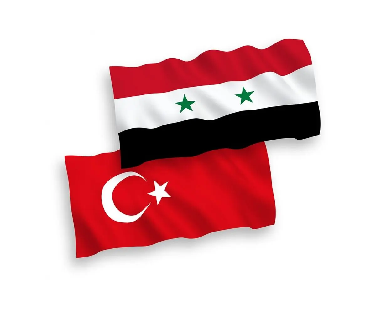 پرچم سوریه و ترکیه
