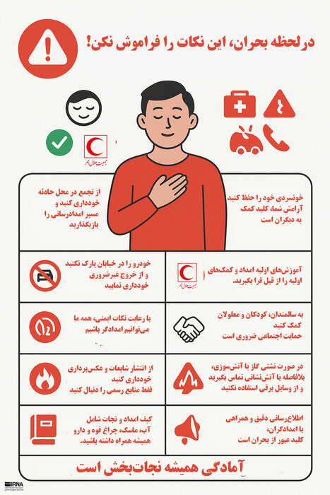 در لحظه بحران این نکات را فراموش نکن+ اینفوگرافیک
