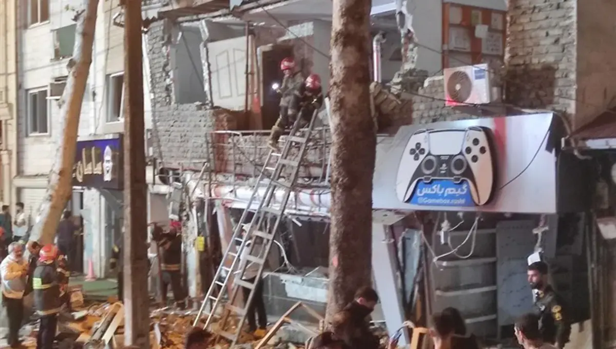 انفجار مهیب گاز در رشت: ۱۳ مصدوم و تخریب گسترده در خیابان باهنر