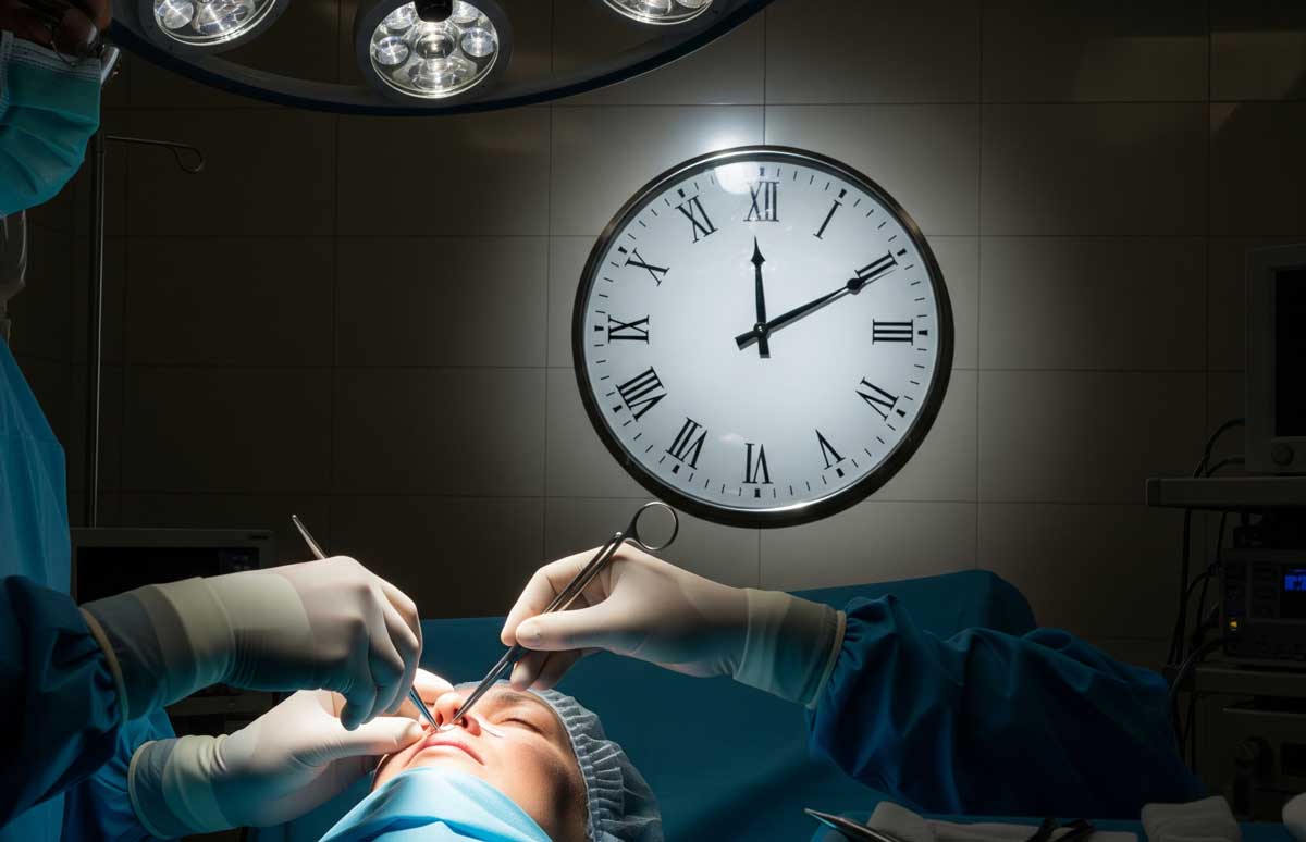عمل بینی چند ساعت طول می‌کشد؟ بررسی کامل مدت زمان انواع جراحی بینی