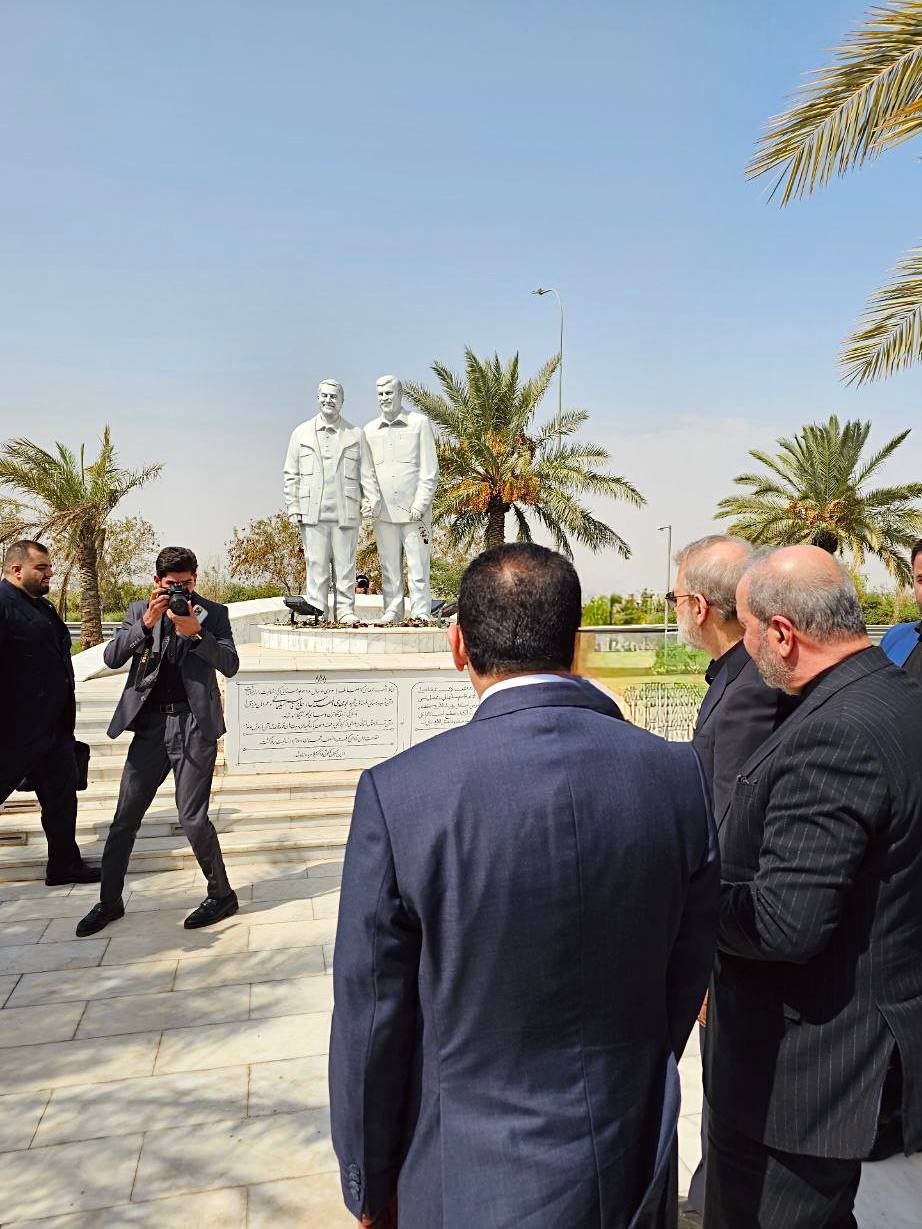 لاریجانی به محل شهادت سردار سلیمانی رفت
