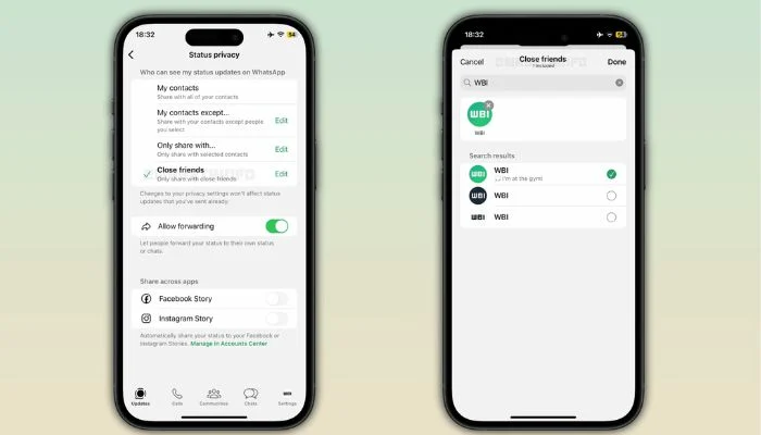 بخش استاتوس واتس‌اپ به قابلیت کلوز فرندز مجهز می‌شود