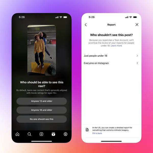 اعمال قوانین محدودکننده محتوایی برای نوجوان در اینستاگرام