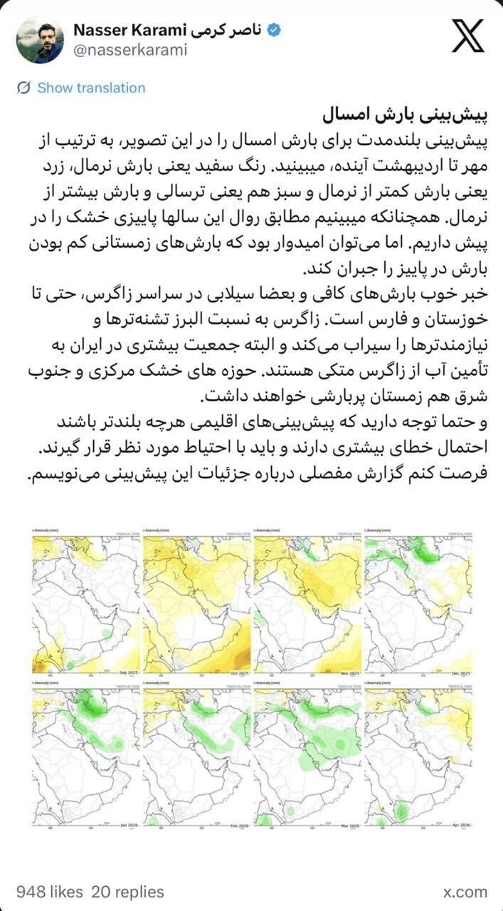 منتظر باران در زمستان باشیم؟