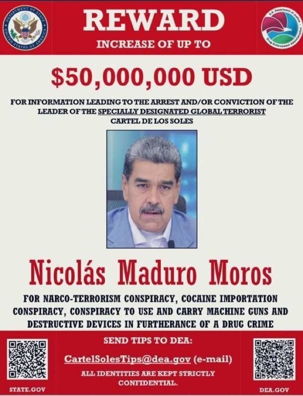 مادورو رسماً رهبر تروریست نام گرفت + عکس