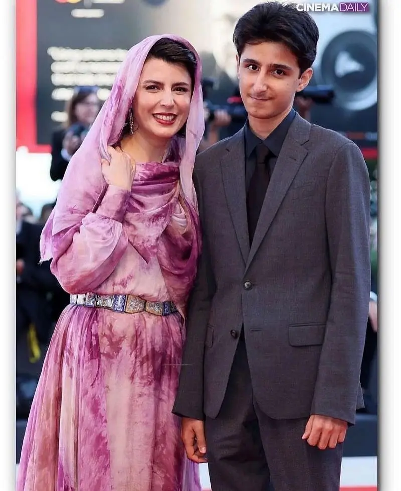 لیلا حاتمی و پسرش در ونیز