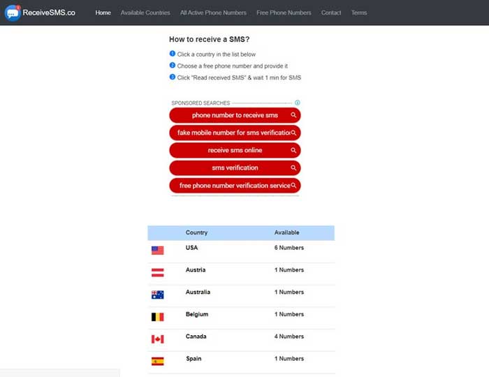 سرویس‌های رایگان دریافت پیامک