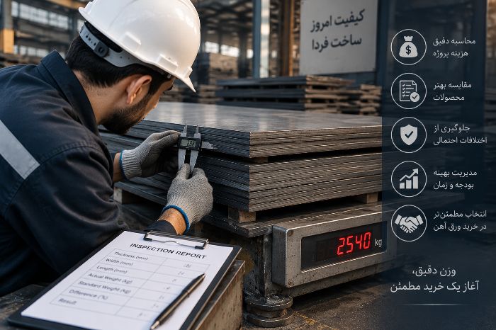 چرا وزن واقعی ورق آهن با جدول وزن تفاوت دارد؟